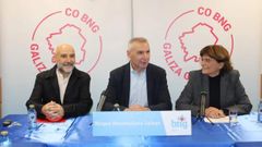 N�stor Rego, Luis Seara y Carme Da Silva, en su rueda de prensa.