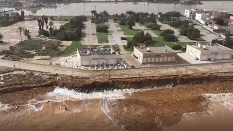 Vista area de las inundaciones causadas en la regin de Paiporta a causa de la dana