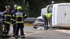 Accidente en la rotonda de Bai�n