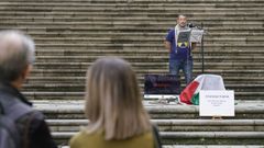Un momento de la lectura de los nombres de menores fallecidos