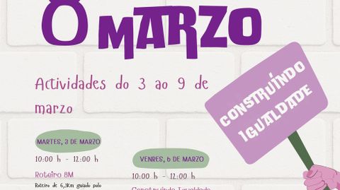 Imagen del cartel de Vimianzo por el 8M 