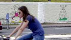 El mural de Pinto & Chinto est� protagonizado por Tito Longueir�n