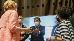 Planas con sus hom�logas de Alemania (izquierda) e Italia (derecha)