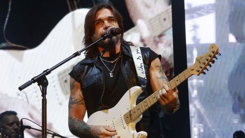 Juanes, durante su actuaci�n en el Morri�a Fest.
