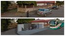 Arriba, el estado actual de una parada de autob�s en Vilalba. Abajo, c�mo quedar�a con el nuevo proyecto
