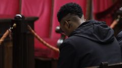 El acusado, durante el juicio en la Audiencia Provincial de Ourense