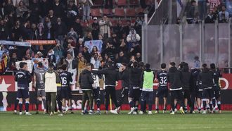 Los futbolistas del Celta, celebrando el triunfo frente al Girona del pasado domingo