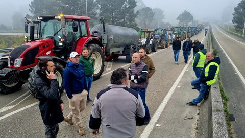 Protesta de agricultores en la frontera