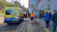 Entrada del servicio de urgencias del Hospital Montecelo, en Pontevedra, uno de los dos centros del CHOP