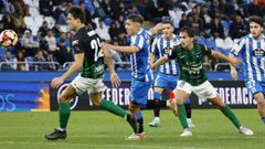 Yeremay, Lucas y Mella, en un lance del D�por-Sestao de la primera vuelta
