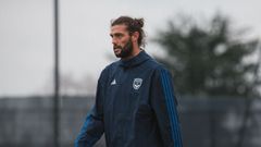 Andy Carroll, durante un entrenamiento en su �ltima etapa en Francia.