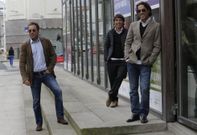 Manuel, Ra�l y �scar Quijano presentaron ayer el concierto que ofrecer�n en el Col�n. 