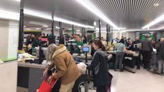 Supermercados abarrotados en Madrid