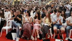 Algunos de los mejores alumnos de la selectividad de Galicia en el acto de homenaje organizado por la Universidade de Vigo