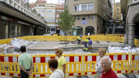 Obras en el entorno del mercado de San Agust�n