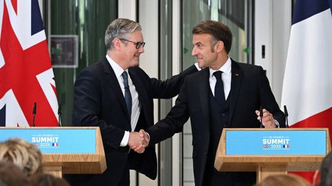 Starmer y Macron, en una reunión en julio.