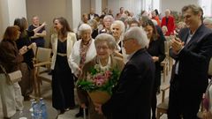 Emilia Varela Vila, fundadora de la residencia Domus Vi La Ciudad, ayer en el homenaje que le rindieron a sus 99 a�os