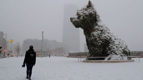 Temporal de nieve en Bilbao