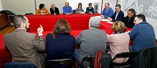 La ejecutiva provincial del PSOE se reuni� ayer, a �ltima hora de la tarde, en la sede.