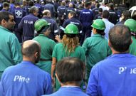 Los trabajadores de firmas auxiliares del naval han padecido la destrucci�n de empleos. 