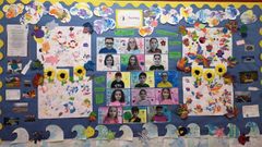 Una de las numerosas actividades enmarcadas en el proyecto consisti� en la elaboraci�n de un mural colaborativo