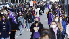 Imagen de archivo de la manifestaci�n por el 8M del 2021 en Vigo