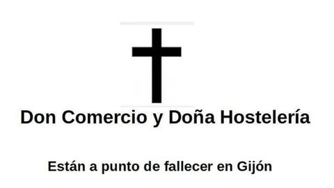 Imagen de la esquela que se est� colgando en algunos comercios de La Calzada