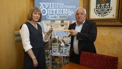 La agente de desarrollo local de Outeiro de Rei, Marisol Picn, y el alcalde, Jos Pardo presentaron este lunes el programa de la feria 
