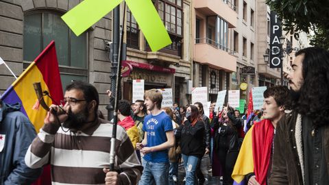 Manifestacin en Oviedo contra los Premios Princesa