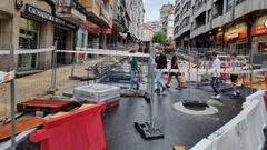 Las obras de Celso Emilio Ferreiro condicionan la movilidad en la zona desde el pasado mayo.