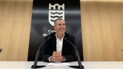 El portavoz del PP, Rafa Domínguez, este martes en el Concello de Pontevedra