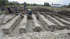 Un aspecto de las �ltimas excavaciones en el granero romano de Proendos