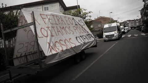 Protesta de los feriantes de Allariz