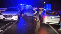 El accidente de tr�fico tuvo lugar este lunes por la tarde en la entrada del peaje de la AP-9 de Saiar, en Caldas