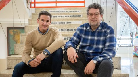 Adolfo Barreiro y Santiago Garc�a, docentes en el instituto S�nchez Cant�n de Pontevedra