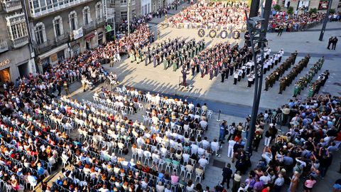 Detalle del acto de bandas de m�sica militares de la Porta do Sol 