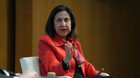 La ministra de Defensa, Margarita Robles, este jueves.