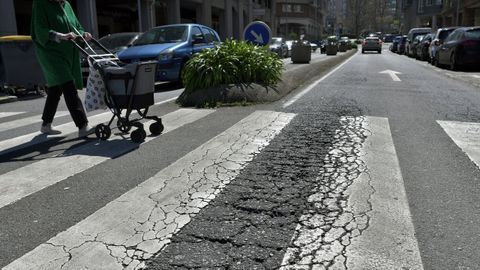 Mal estado de la calle en Juan D�az Porlier, Matogrande