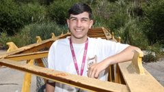 �ngel Garc�a, con 20 a�os lleva dos trabajando como alba�il en Pontevedra