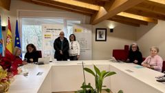 Eladio Santos, con la alcaldesa de O�mbra, Ana Villarino.