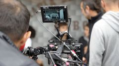 En la imagen, de archivo, un rodaje desarrollado en la comarca de Ferrolterra.