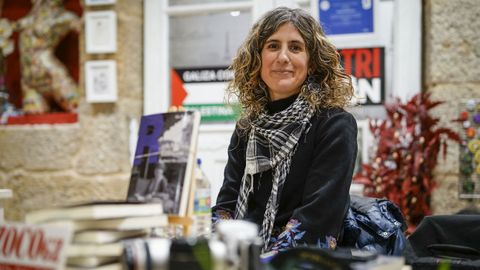 Alba Rodr�guez, nunha imaxe recente, na presentaci�n do libro no Carballi�o.