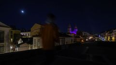 El adarve de la Muralla de Lugo, de noche