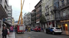 Incendio de la calle Ur�a de Oviedo