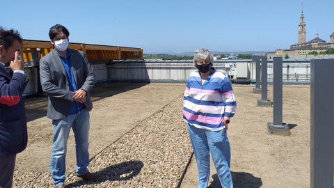 La alcaldesa de Gij�n, Ana Gonz�lez, y el consejero de Ciencia, Borja S�nchez, visitan el edificio Greenspace, en el Parque Cient�fico y Tecnol�gico de Gij�n