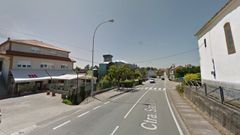 Tramo de la AC-162, en Bergondo, en el que tuvo lugar el accidente de moto