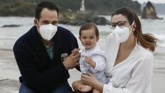 Patricia P�rez con su marido y su hijo Lucas, que cumpli� un a�o el 17 de marzo