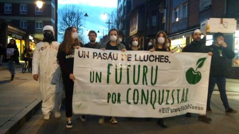 Una de las pancartas de la manifestacin