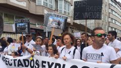 Manifestaci�n de vecinos de Paramos en Tui