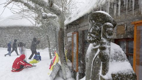 Snow in O Cebreiro.